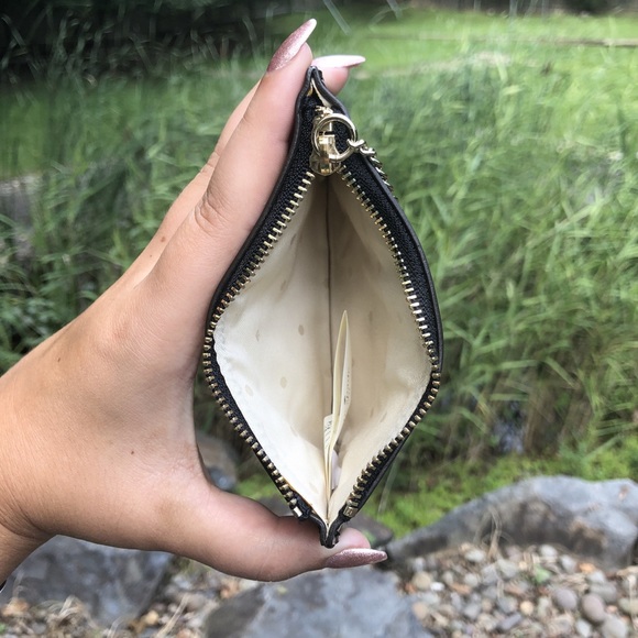 Kate Spade Black Glitter Bug Zip Pouch - Picture 3 of 8